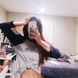 American apparel baseball tee